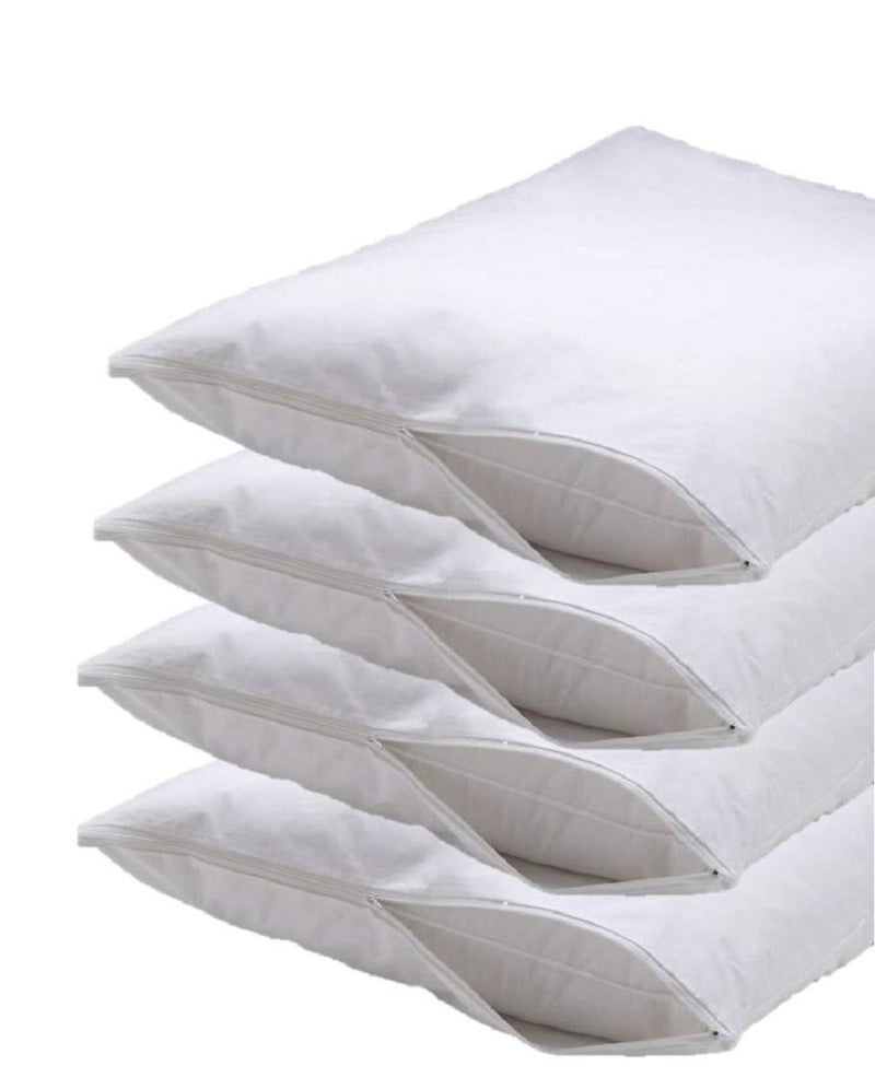 Homestyle 4 Pack Deluxe Zippered Vinyl Pillow Covers - Waterproof Protectors for Longer Lasting Pillows. Standard Size 20"x29". Ideal for Home, Hotel and Hospital use. - Image 2