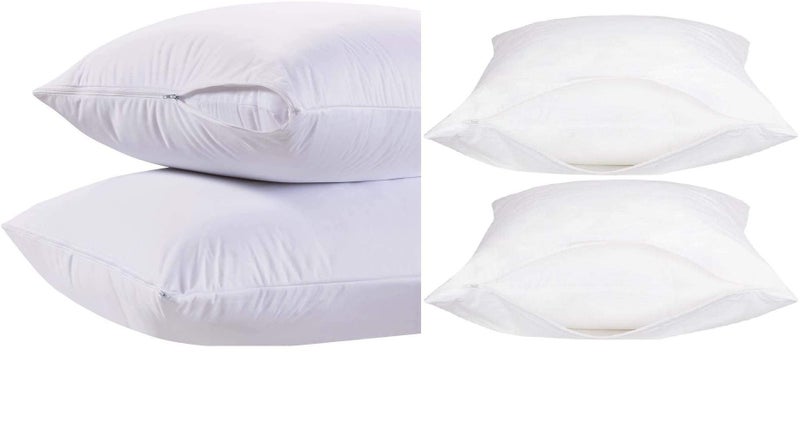 Homestyle 4 Pack Deluxe Zippered Vinyl Pillow Covers - Waterproof Protectors for Longer Lasting Pillows. Standard Size 20"x29". Ideal for Home, Hotel and Hospital use. - Image 4