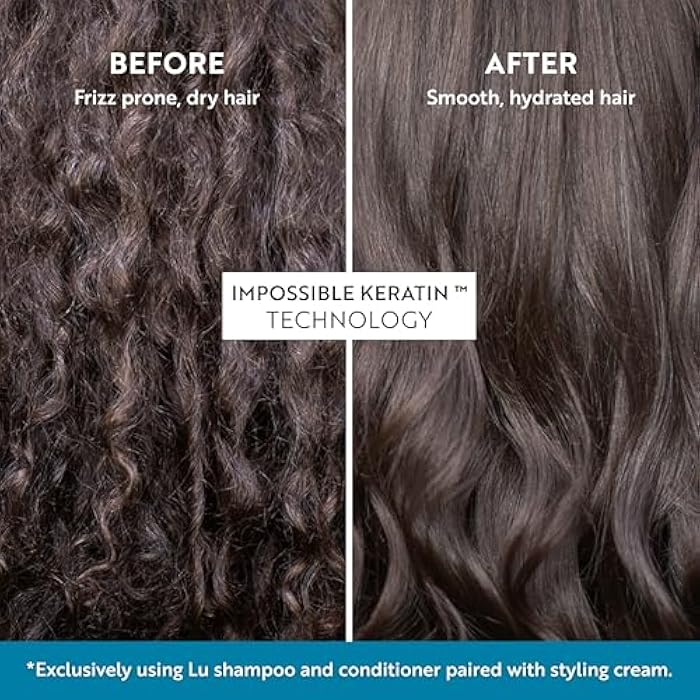Lu by LatinUs Beauty Control Collection | Anti Frizz Shampoo, Conditioner & Styling Cream with Impossible Keratin, Murumuru Butter, Cruelty Free, Sulfate Free | 32 Fl Oz Total | 3-Piece Set - Image 4