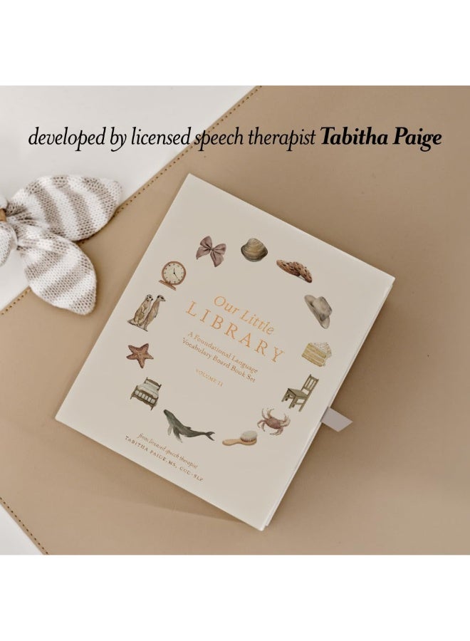 Our Little Library Vol. 2: A Foundational Language Vocabulary Board Book Set for Babies, Including Ocean Animals, Safari Animals, Food and Drink, Clothes, and Around the House - Image 5