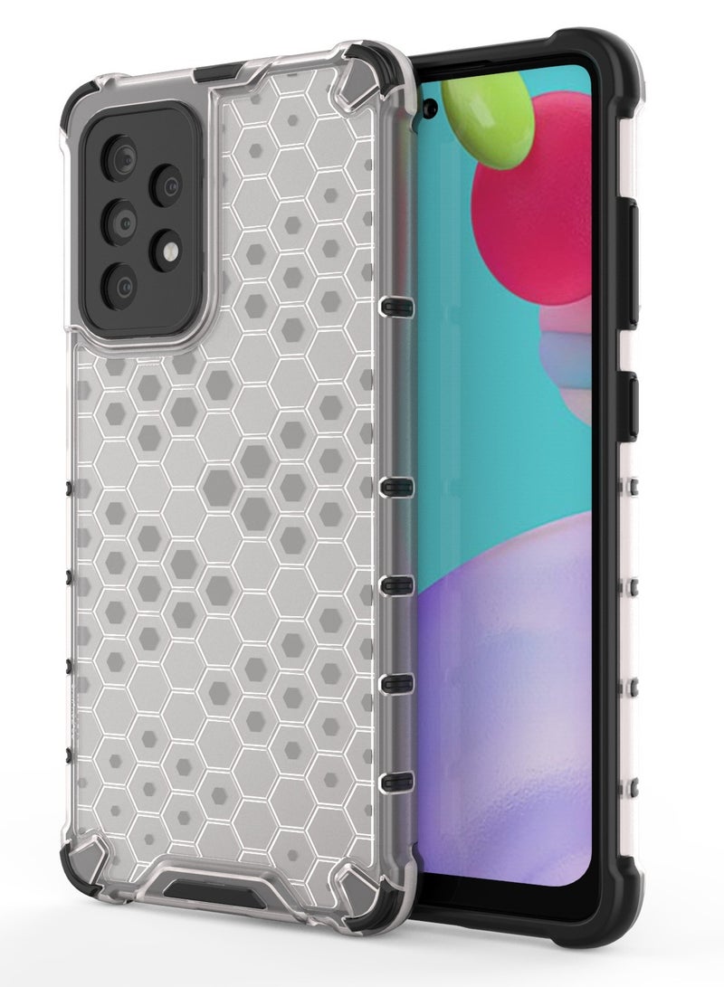 Case Cover Honeycomb Case Shockproof Camera Protection Cover Compatible with Samsung Galaxy A52 / A52s( Transparent ) - Image 1