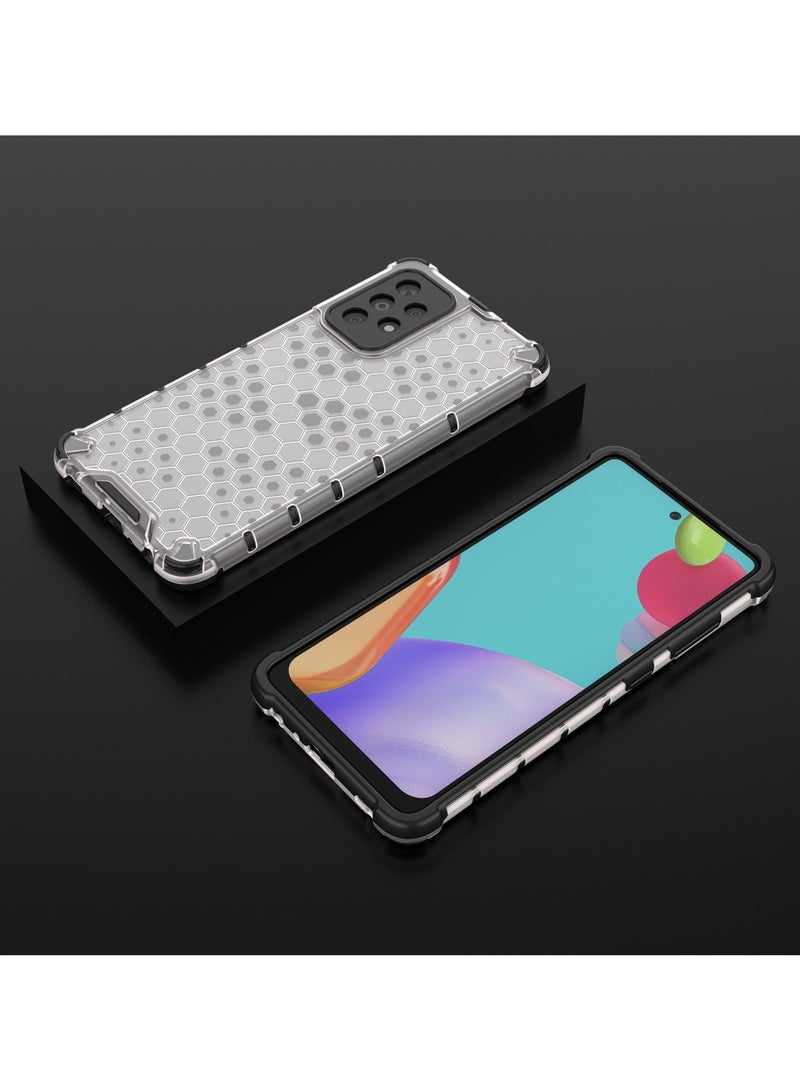Case Cover Honeycomb Case Shockproof Camera Protection Cover Compatible with Samsung Galaxy A52 / A52s( Transparent ) - Image 2