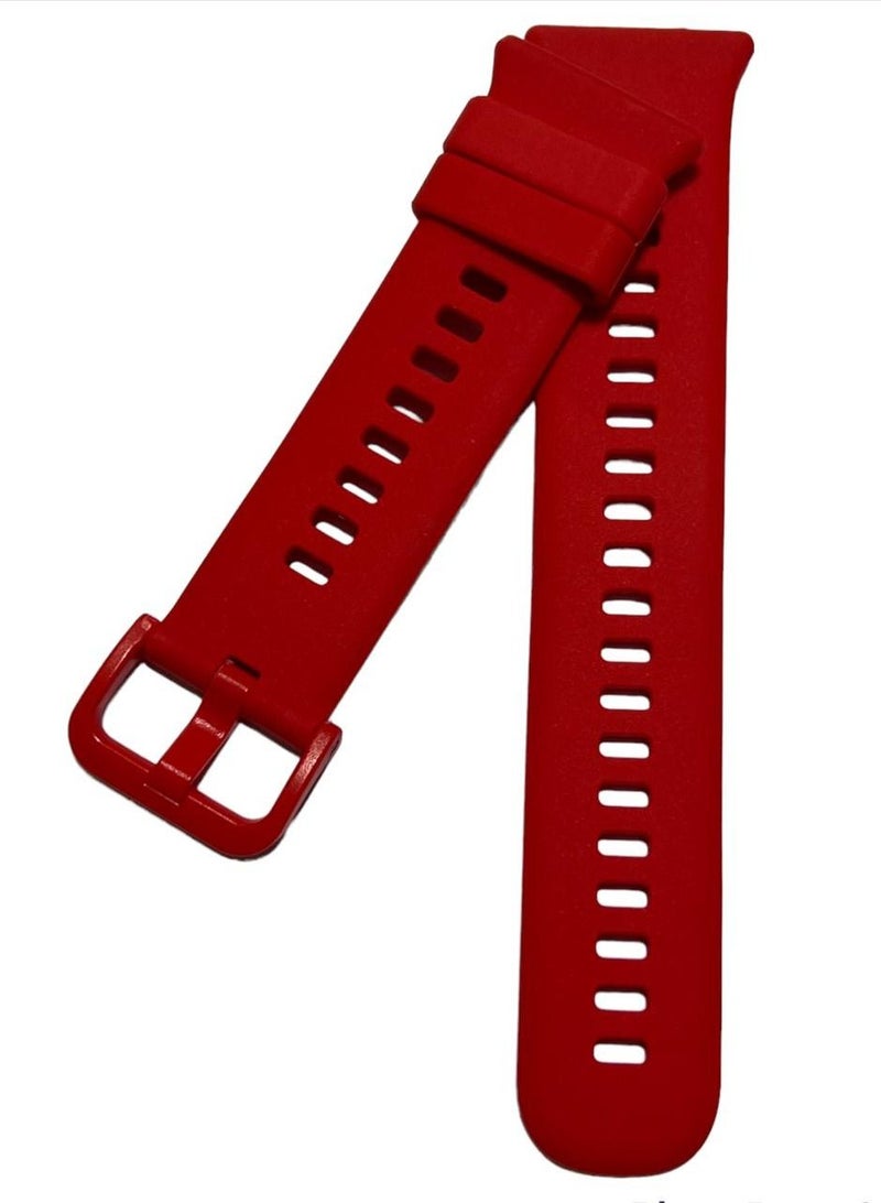 سوار رياضي من السيليكون لساعة هواوي فيت 2 بسوار سيليكون بلون نقي احمر - Image 2
