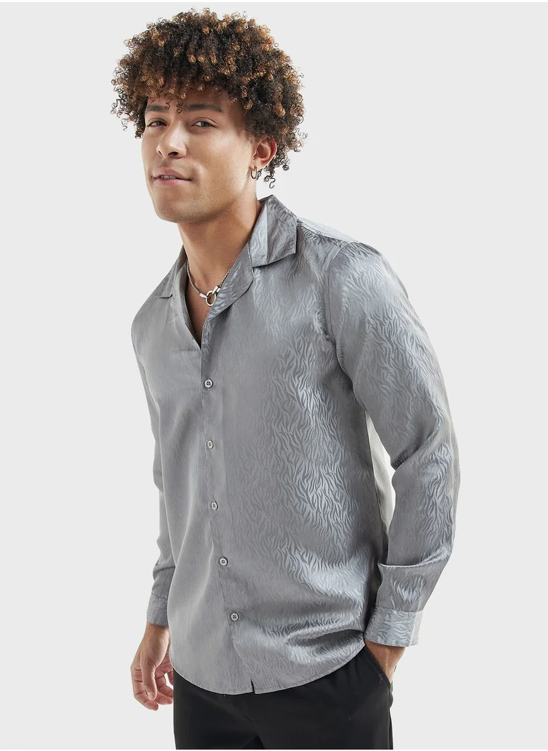 فاف Textured Regular Fit Shirt