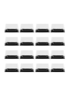 SYOSI Cake Box Clear Plastic Cookies Muffins Dome Box Mooncake Box with Clear Dome for Wedding Birthday Party Supplies Black M, 100pcs Mini Clear Box Cookie Bakery Box Transparent Gift Box  - Image 1