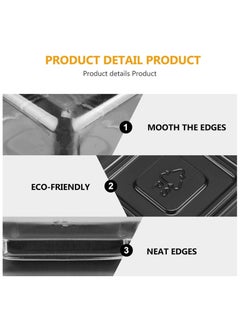 SYOSI Cake Box Clear Plastic Cookies Muffins Dome Box Mooncake Box with Clear Dome for Wedding Birthday Party Supplies Black M, 100pcs Mini Clear Box Cookie Bakery Box Transparent Gift Box  - Image 4