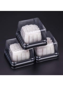 SYOSI Cake Box Clear Plastic Cookies Muffins Dome Box Mooncake Box with Clear Dome for Wedding Birthday Party Supplies Black M, 100pcs Mini Clear Box Cookie Bakery Box Transparent Gift Box  - Image 2