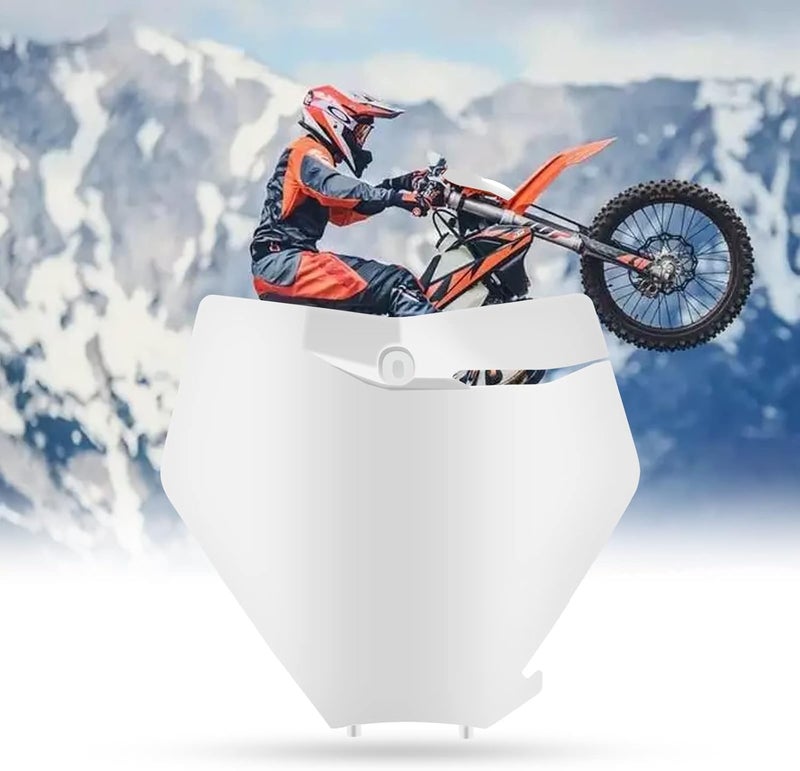 PRO CAKEN White Motorcycle Front Number Plate ABS Plastic Replacement for KTM Models - Image 4