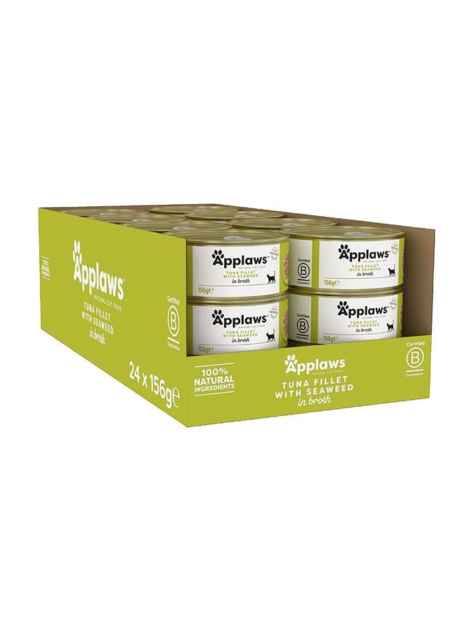 آبلاوس طعام القطط من فيليه التونة مع الأعشاب البحرية في مرق - 156 غرام (عبوة من 24 قطعة) - Image 3