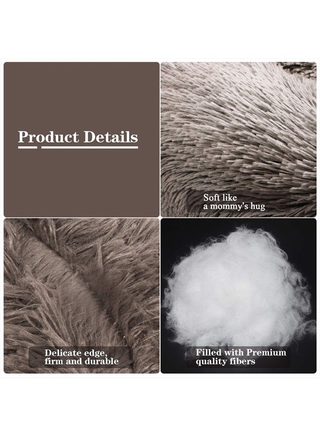 MFox Calming Dog Bed (L/XL/XXL/XXXL) for Medium and Large Dogs Comfortable Pet Bed Faux Fur Donut Cuddler Up to 25/35/55/100lbs - Image 3