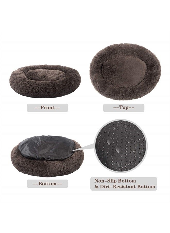 MFox Calming Dog Bed (L/XL/XXL/XXXL) for Medium and Large Dogs Comfortable Pet Bed Faux Fur Donut Cuddler Up to 25/35/55/100lbs - Image 4