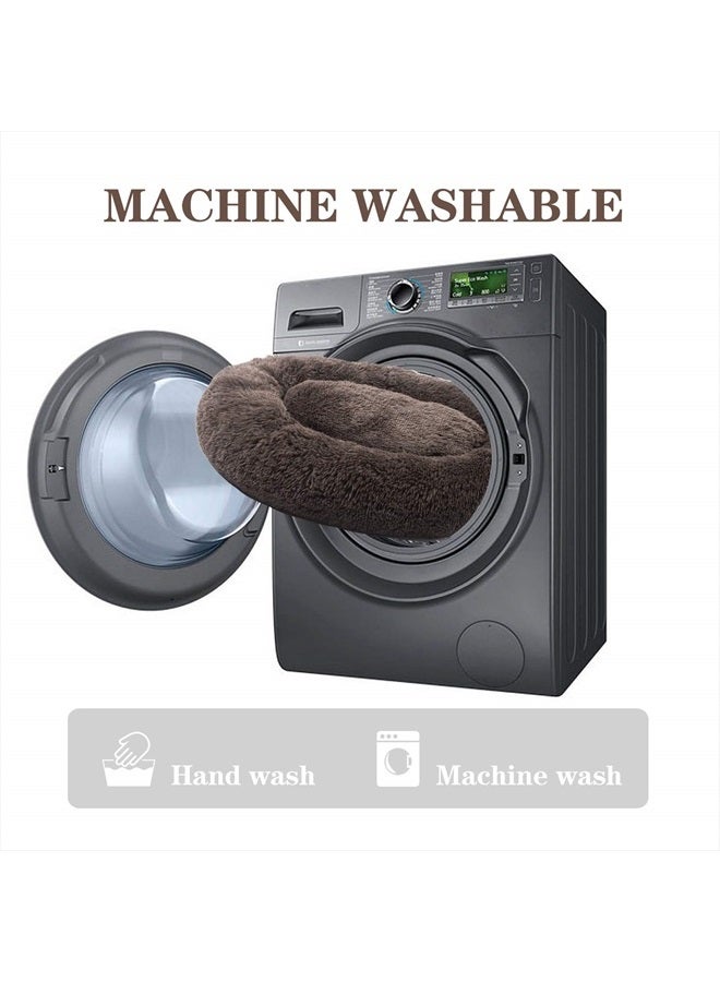 MFox Calming Dog Bed (L/XL/XXL/XXXL) for Medium and Large Dogs Comfortable Pet Bed Faux Fur Donut Cuddler Up to 25/35/55/100lbs - Image 5