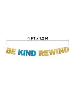 شركة ستيرلينغ جيمس لافتة Be Kind Rewind Glitter - ديكورات حفلات مضحكة بطابع التسعينيات والثمانينيات، هدايا ولوازم  - Image 4