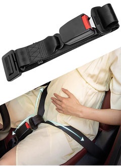 rocooart Adjustable Seat Belt - Maternity Seat Belt - Prevents abdominal Pressure and Protects the Abdomen - Essential for Pregnancy - Maternity Seat Cover (Black)  - Image 1