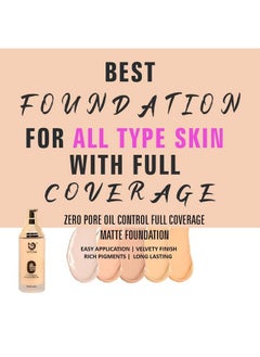 mattlook Matt Look Zero Pore Oil Control Full Coverage Matte Foundation Beige (45Ml)  - Image 5