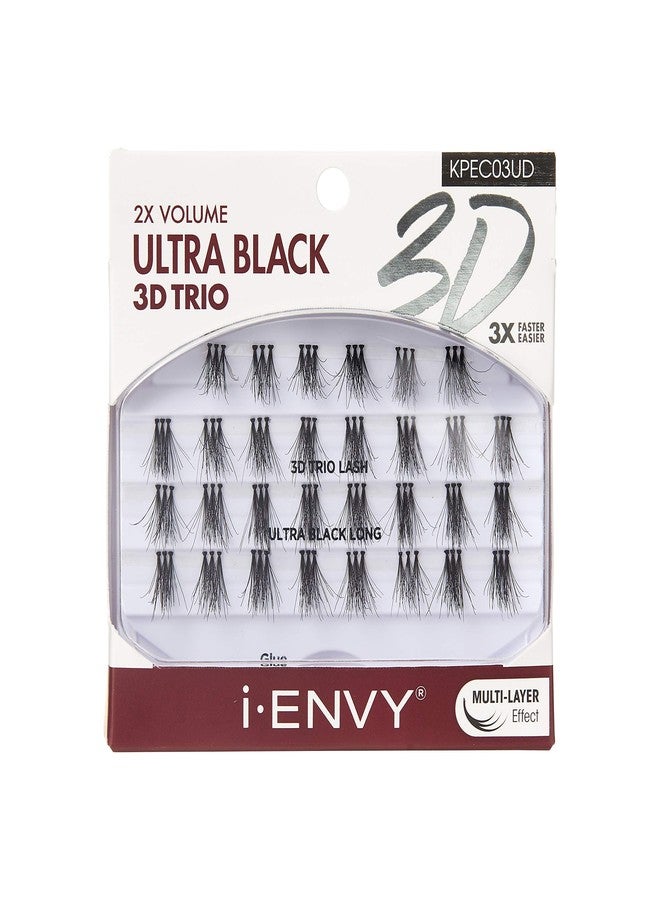 i.Envy i-ENVY 3D Trio Ultra Black Long Lashes (3 PACK) - Image 2