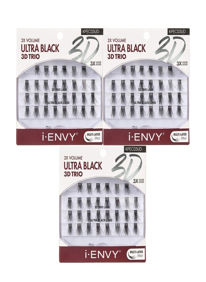 i.Envy i-ENVY 3D Trio Ultra Black Long Lashes (3 PACK) - Image 1