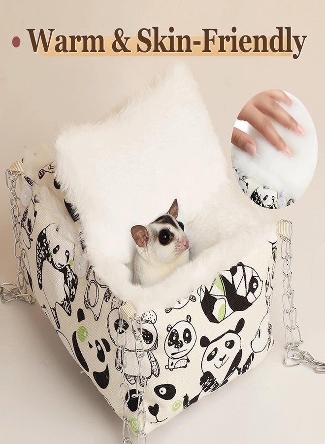 HardcorePet Sugar Glider Bonding Pouch,Hamster Bed with Faux Rabbit Fur Lining,Syrian Hamster Habitat Mini House,Play and Sleeping- Pet Hideout - Image 2