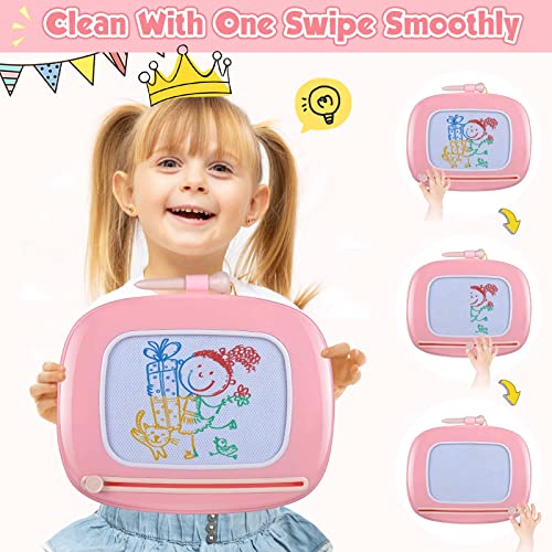 Smasiagon Toddler Toys Age 1-2, Magnetic Drawing Board, Early Learning Doodle Board Writing Painting Sketch Pad, Birthday Christmas Day Gifts for 1 2 3 Year Old (Pink) - Image 4
