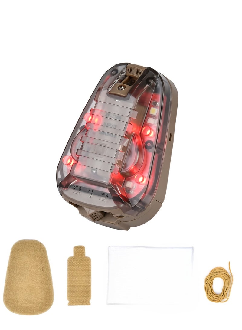 AROAQ Waterproof Tactical Helmet Light, Airsoft Survival Helmet Lamp Led Outdoor, Military Identification Light Ir And Visible Led Helmet Strobe For Outdoor Sports - Image 1