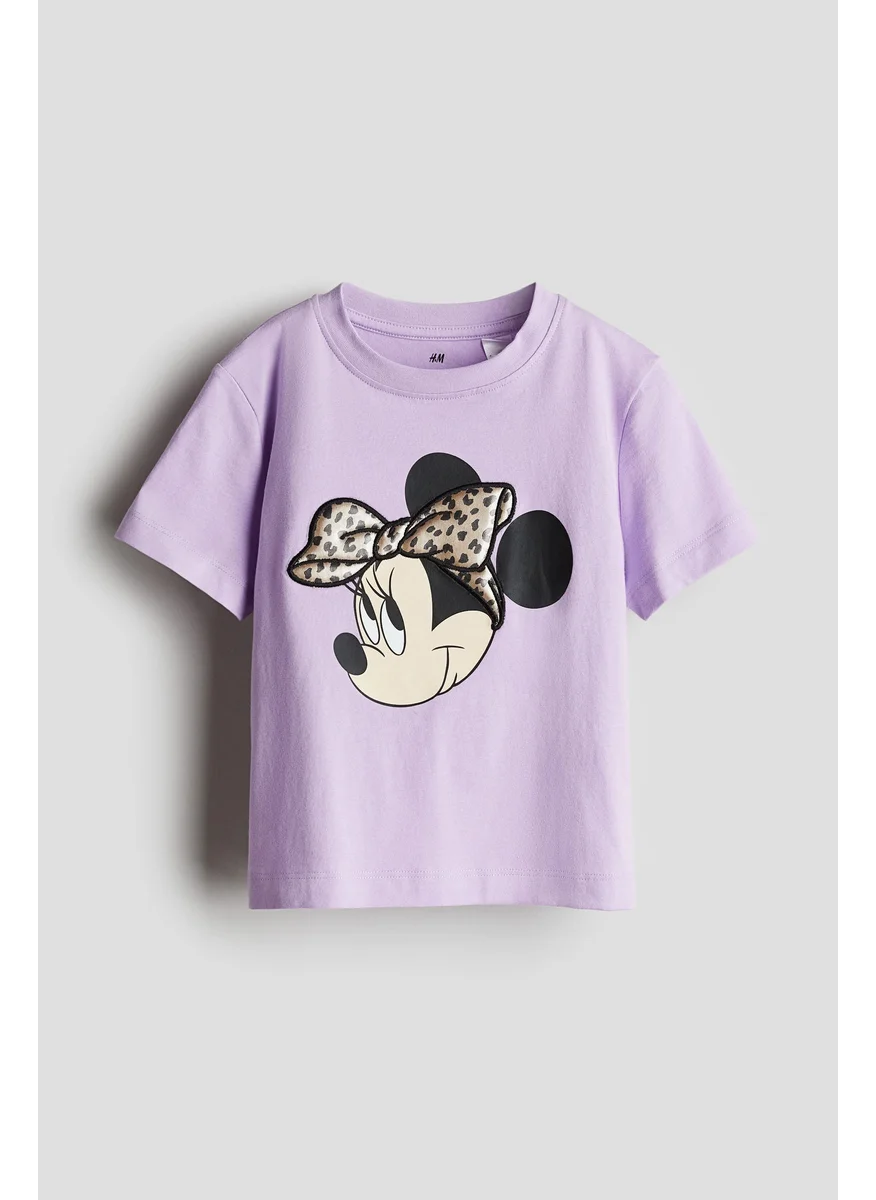 اتش اند ام Print-Motif Cotton T-Shirt