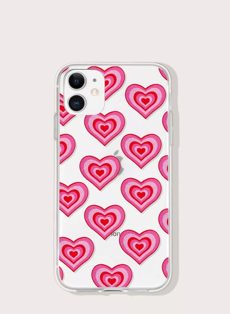 Heart Print Case Compatible With iPhone  - Image 1