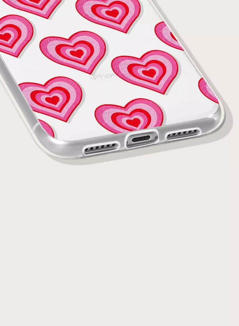 Heart Print Case Compatible With iPhone  - Image 3
