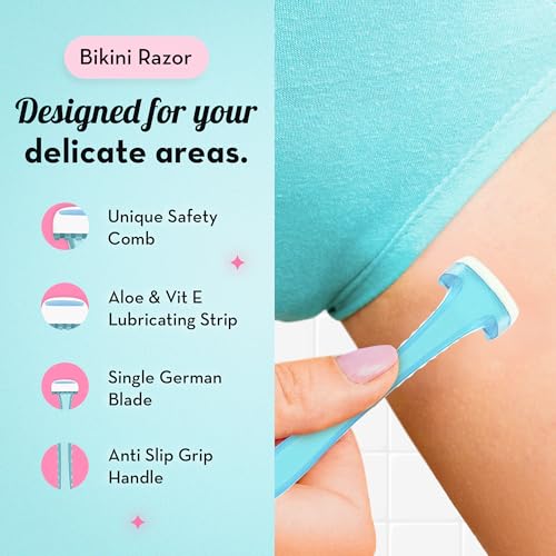 Plush The Ultimate Razor Trio Kit | Bikini, Body & Face Razor for Woman | 3-in-1 Hair Removal Kit | Smooth, Precise & Gentle Shave | Travel-Friendly & Easy to Use | Zero Cuts & Bumps - Image 3