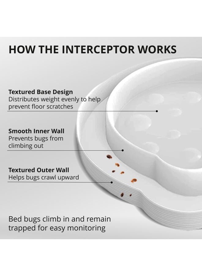 Aspectek Bed Bug Trap, Insect Interceptor (Pack of 4) Bed Bug Traps for Bed Feet - Image 3