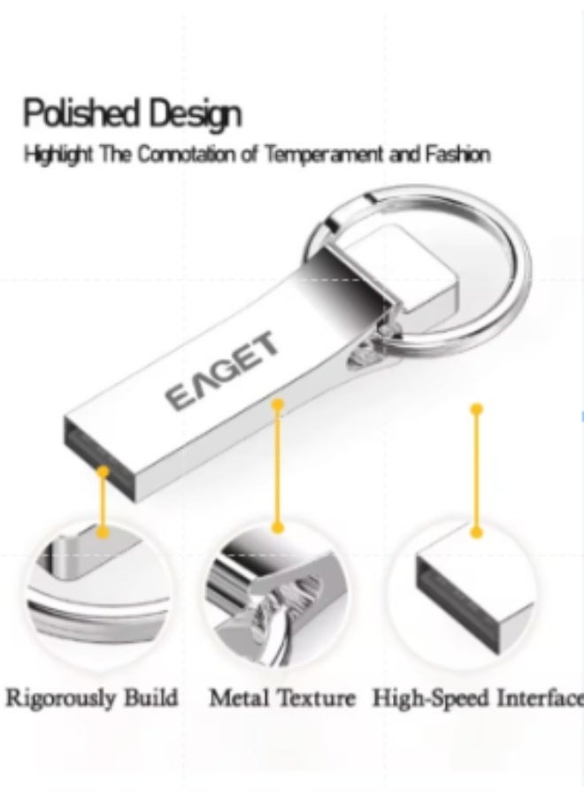 Eaget U9H 16GB USB 2.0 Metal Waterproof High-Speed Flash Drive - Image 2