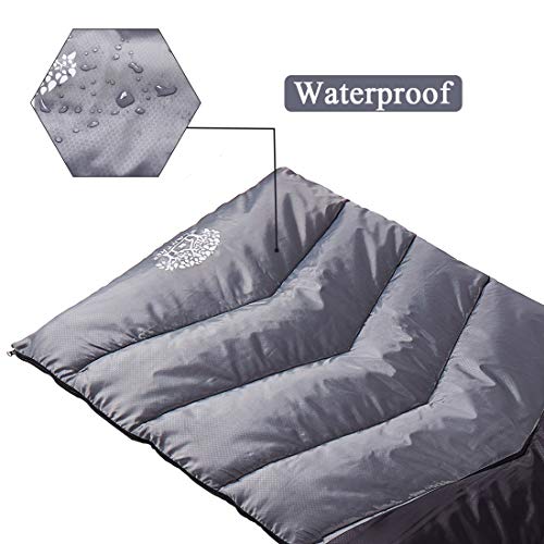 Flantree Sleeping Bag 4 Seasons Adults & Kids for Camping Hiking Trips Warm Cool Weather,Lightweight and Waterproof with Compression Bag,Indoors Outdoors Activities - Image 4