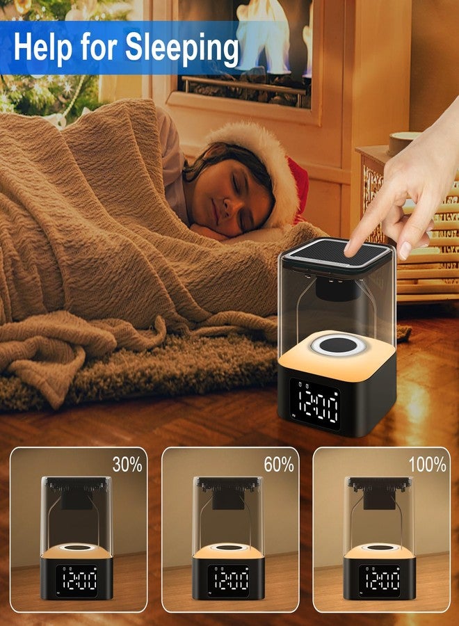 JALL Night Light Bluetooth Speaker, 【2025 Upgraded】 Multi Colorful Changing Bedside Lamp Alarm Clock, Best Birthday Ideas for 10 11 12 13 14 Year Old Teenage Boy Girl, Black - Image 4