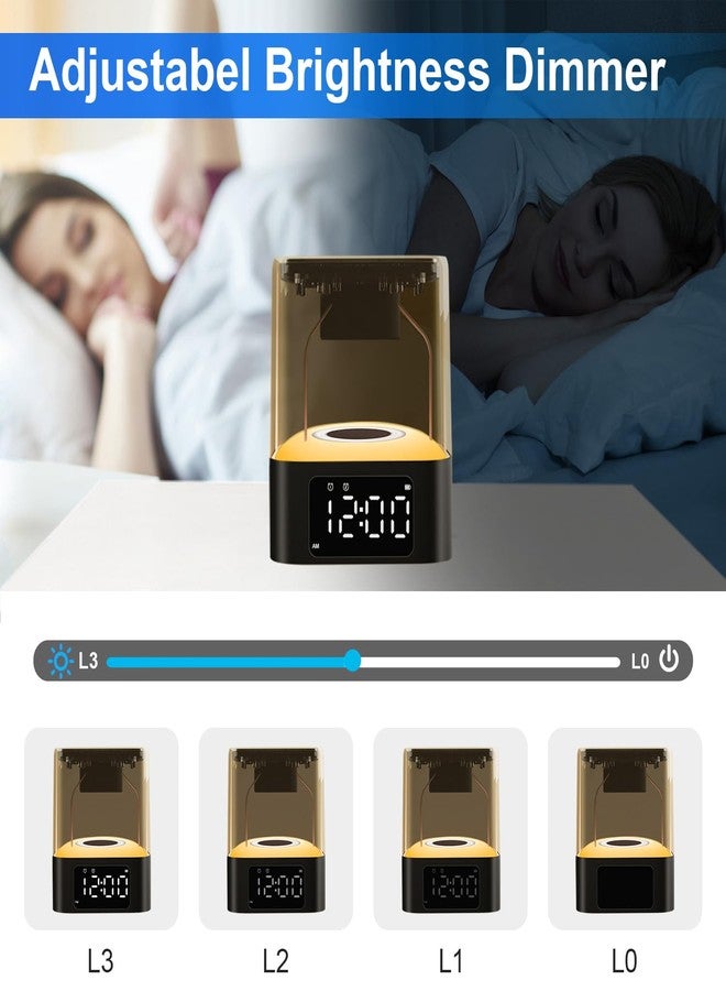 JALL Night Light Bluetooth Speaker, 【2025 Upgraded】 Multi Colorful Changing Bedside Lamp Alarm Clock, Best Birthday Ideas for 10 11 12 13 14 Year Old Teenage Boy Girl, Black - Image 5