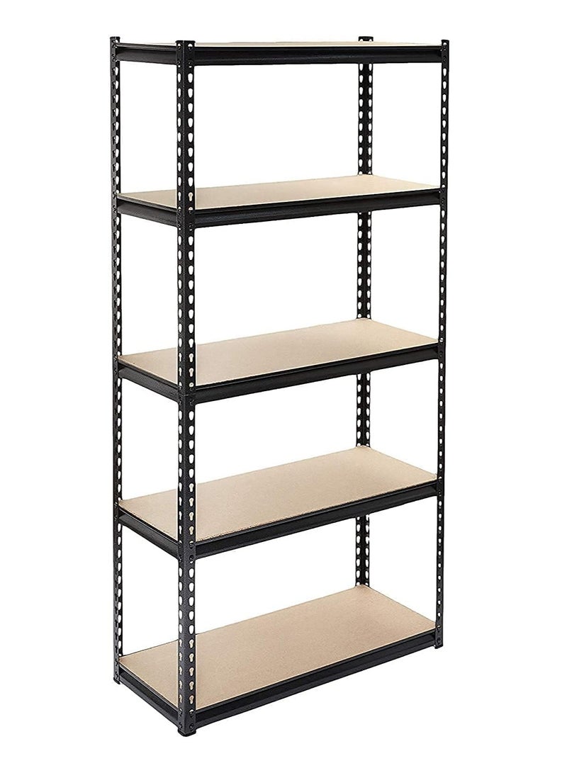 DubaiGallery Muscle Rack 36"W x 18"D x 72"H 5-Tier Steel Shelving, Black, 4000 lbs. Capacity  - Image 4