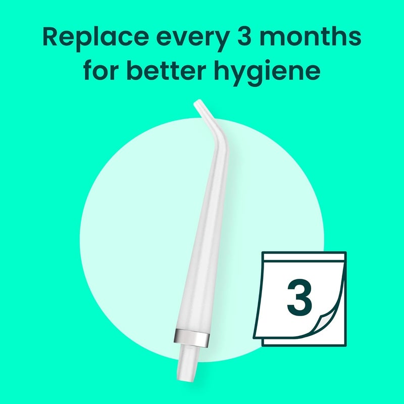 quip Water Flosser Tip Refills - Cordless Water Flosser Refill Tips - Teeth Cleaner Pick with 360 Degree Rotating Replaceable Tip, Rechargeable Water Dental Pick Refills - 3 ct - Image 5