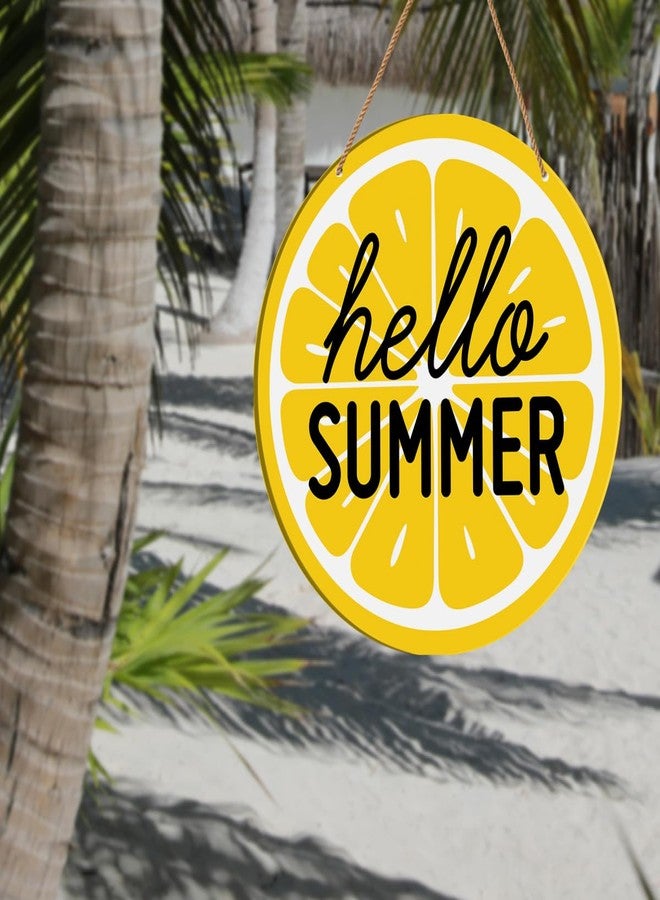 HSNBT Hello Summer Lemon Door Sign, Summer Welcome Sign Decor for Home Door Front Porch Farmhouse Lemon Wall Decorations for Home Kitchen - Image 5