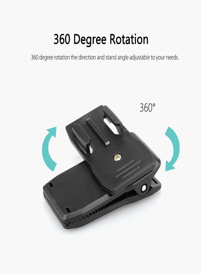NEOHOOK Backpack Strap Mount Quick Clip Mount Compatible with Go pro Hero 8, 7, 6, 5, 4, Session, 3+, 3, 2, 1, Hero (2018), Fusion, DJI Osmo, Xiaomi Yi Action Cameras - Image 3