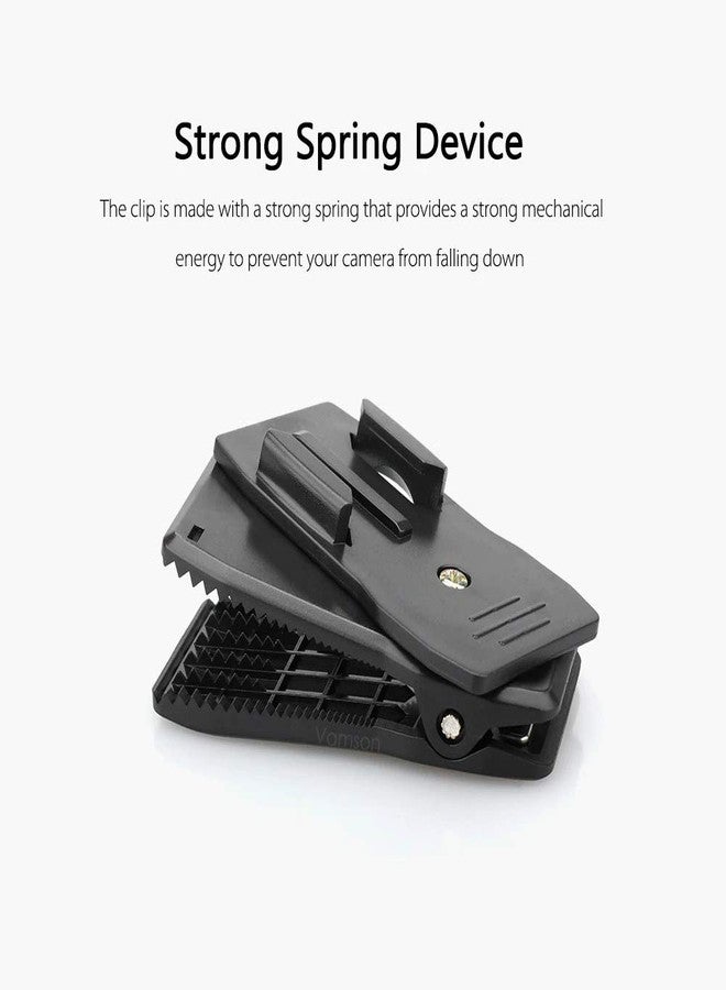 NEOHOOK Backpack Strap Mount Quick Clip Mount Compatible with Go pro Hero 8, 7, 6, 5, 4, Session, 3+, 3, 2, 1, Hero (2018), Fusion, DJI Osmo, Xiaomi Yi Action Cameras - Image 2