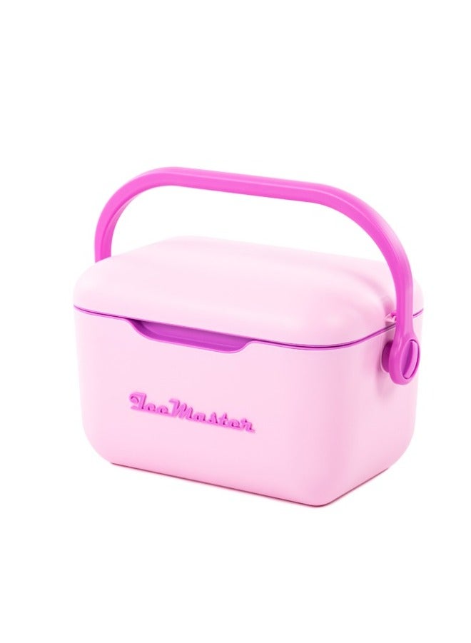 12L Large Capacity Cooler Box with Interchangeable Leather Strap, Thermal Insulated Hard Ice Box for Beach, Ice Cooler Box for Picnic and Party.Pink - Image 1