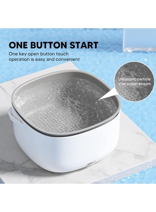 SMART HOME Fruit and Vegetable Washing Machine, Ultrasonic Electric Vegetable Cleaning Basket Large Capacity Portable Fruit Cleaner Device Kitchen Supplies for Fruits Vegetables Seafood Meat - Image 4