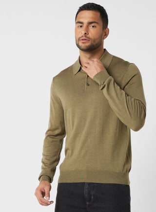 Polo Neck Knitted Sweater