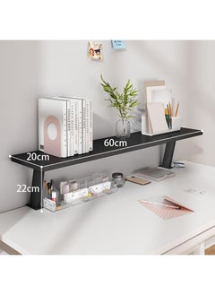 XiuWoo Monitor Stand Book Stand Clamp On Desk Shelf 60cm Desk Extension Shelf Organizer Adjustable Desk Extender Side Table Single Layer Above Storage Shelf  - Image 3
