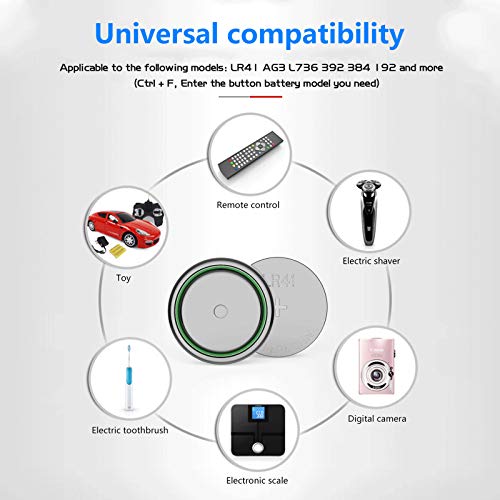 POWEROWL High Capacity LR41 Batteries 40 Pack, AG3 L736 392 384 192 Premium Alkaline Battery 1.5V Button Coin Cell Batteries - Image 5