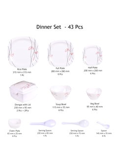 BALAJI Balaji Melamine Supreme 43 Pcs Dinner Set, SP107  - Image 3