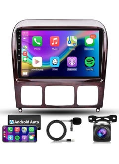 Car Stereo For Mercedes S Class W220 S280 S320 S350 S400 S430 S500 S600 AMG 1998-2005 4GB RAM Support Apple Carplay Android Auto Wireless QLED Touch Screen DSP Bluetooth AHD Camera Included