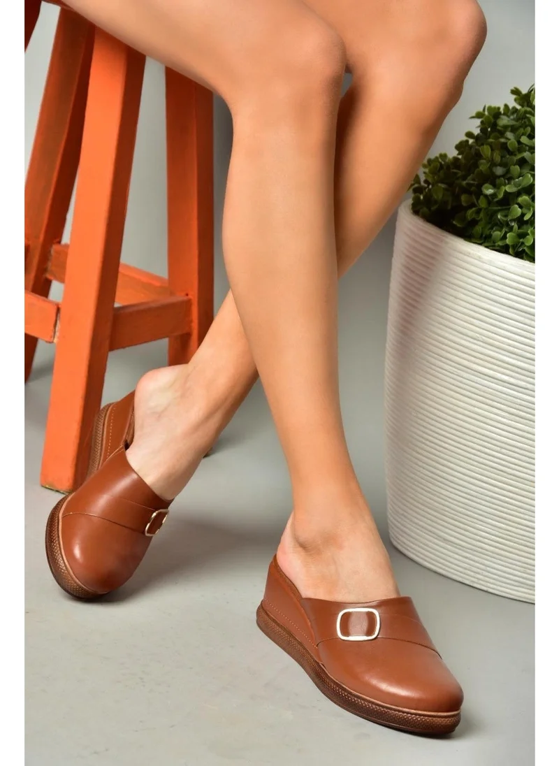فوكس شوز S674307609 Tan Padding Sole Women's Slippers