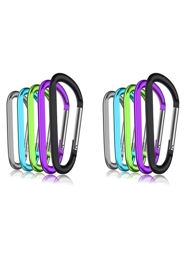 برو بيروس مجموعة بروبيروس® المكونة من 5 قطع من حلقات التسلق المصنوعة من الألومنيوم على شكل حرف D بطول 3.1 بوصة، سلسلة مفاتيح مزودة بقفل سلسلة وخطاف، ملحقات للرحلات والتخييم وصيد الأسماك والاستخدام المنزلي والمركبات الترفيهية. - Image 1