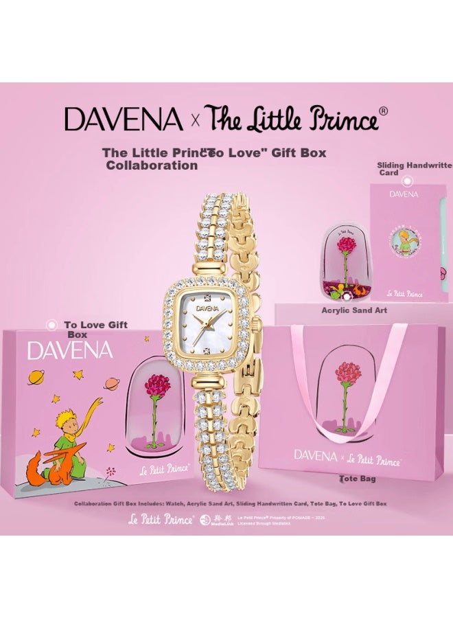 Davena Tiweina Little Golden Ear Watch Small Dial Little Prince Gift Box Birthday Gift For Girlfriend - Image 1