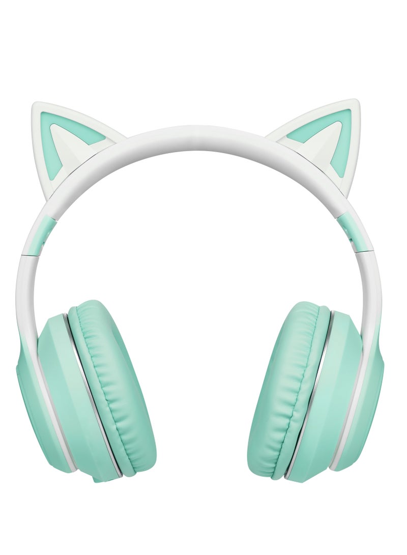 Volkano Whisker Series Bluetooth Cat Ear Headphones with Multiple Modes, Hi-Res Sound, 8-12H Playtime, Fast Charge, Soft Earcups, Bluetooth Headphones, Travel Blue - Image 3