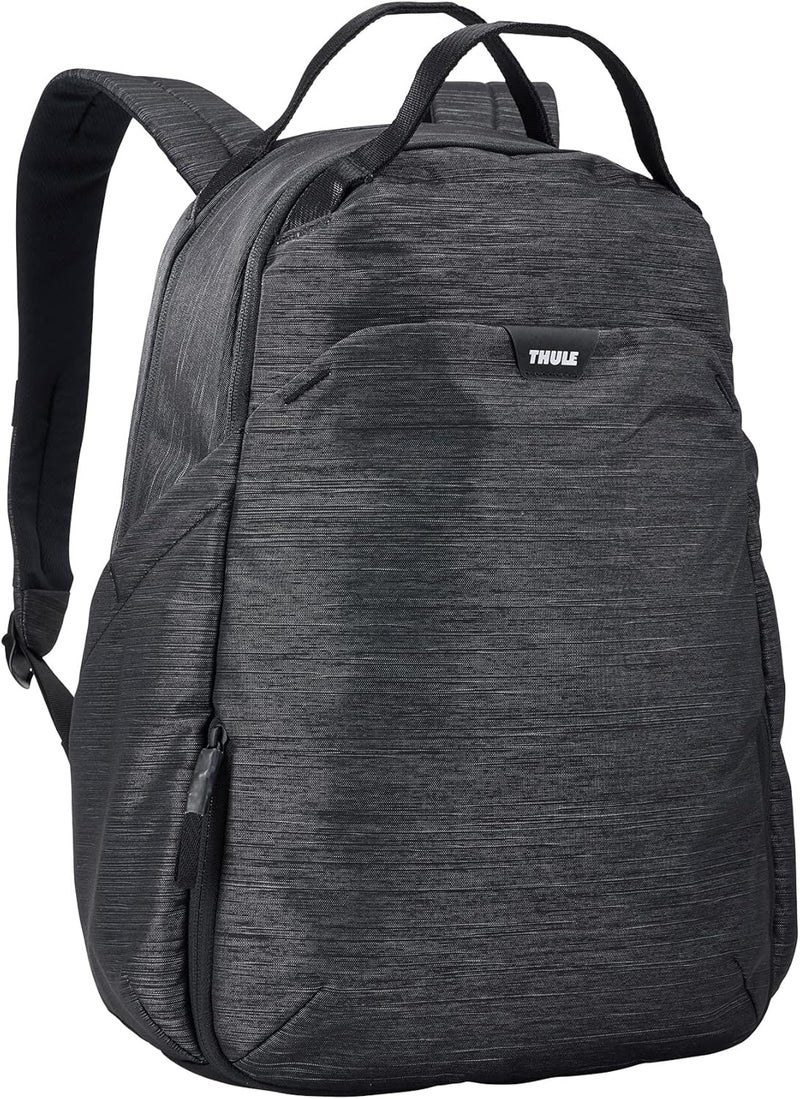 THULE حقيبة ظهر ثولي لتغيير الحفاضات حقيبة ظهر للأمومة حقيبة أطفال مع أحزمة كتف حقيبة ظهر سفر للحفاضات سوداء - Image 1